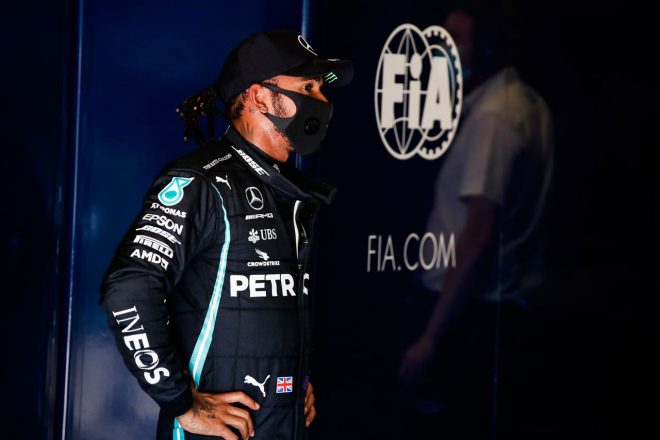 2020年F1第8戦イタリアGP　ペナルティにより勝利を逃したルイス・ハミルトン（メルセデス）
