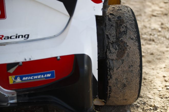 摩耗したグラベル用タイヤ　2019WRC第11戦トルコ
