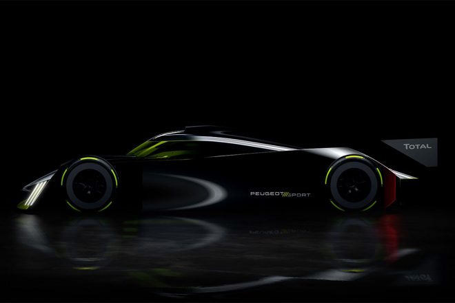 プジョーが公開したLMHカーのシルエットイメージ