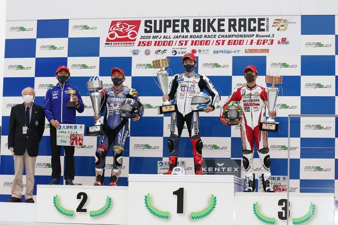 全日本ロード第3戦オートポリス JSB1000レース1 表彰式