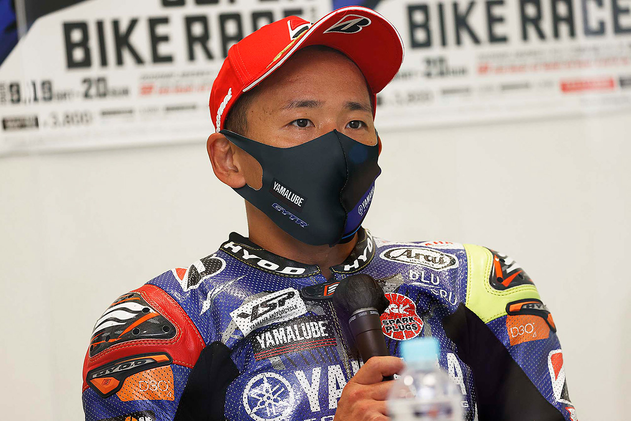 中須賀克行（YAMAHA FACTORY RACING TEAM）／全日本ロード第3戦オートポリス レース1会見