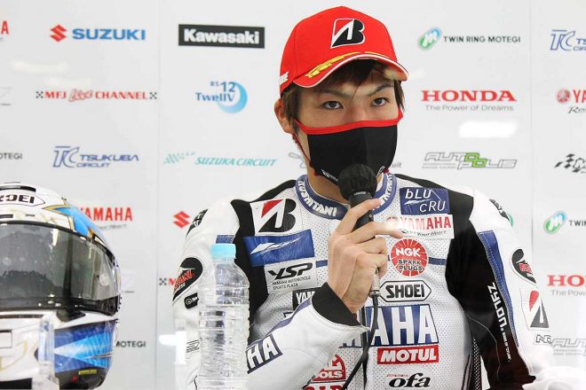 全日本ロードレース選手権第3戦オートポリス　JSB1000　レース2　 優勝：野左根航汰（YAMAHA FACTORY RACING TEAM）