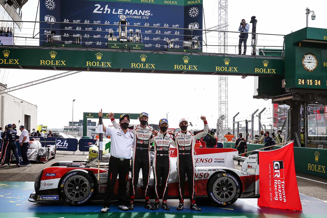 2020年のル・マン24時間レースでトヨタの3連覇を成し遂げた8号車TS050ハイブリッド
