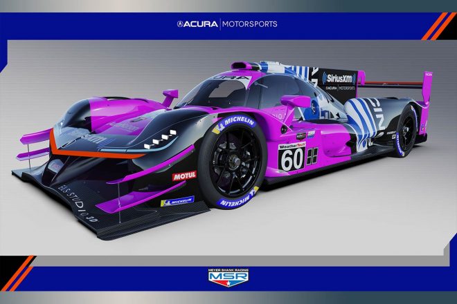 アキュラがカラーリングイメージを公開した2021年のマイヤー・シャンク・レーシングのアキュラARX-05