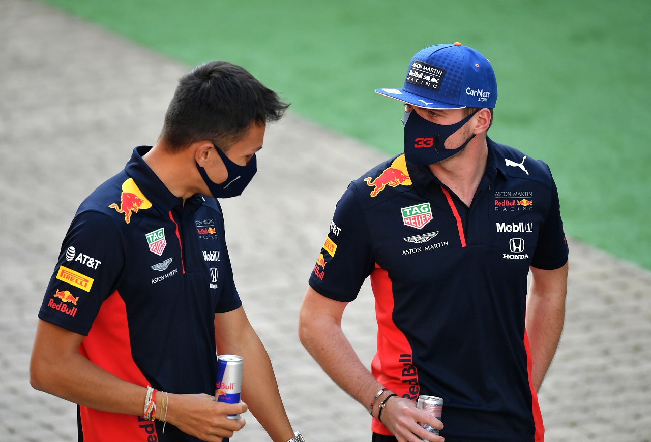 2020年F1第10戦ロシアGP　マックス・フェルスタッペンとアレクサンダー・アルボン（レッドブル・ホンダ）