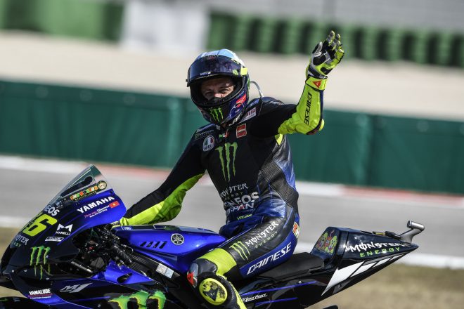 MotoGPに参戦しているバレンティーノ・ロッシ（モンスターエナジー・ヤマハMotoGP）