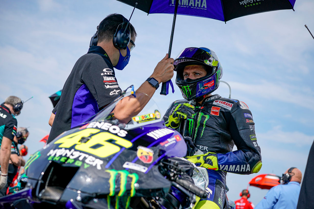 MotoGPに参戦しているバレンティーノ・ロッシ（モンスターエナジー・ヤマハMotoGP）