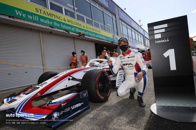 2戦連続のポールポジションを獲得した平川亮（ITOCHU ENEX TEAM IMPUL）