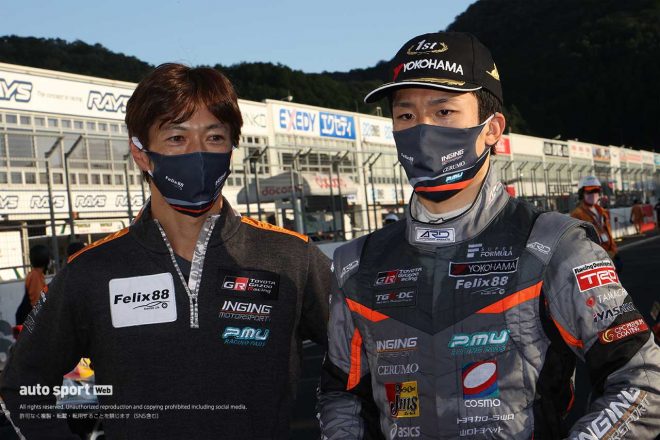 立川祐路監督と坪井翔（JMS P.MU/CERUMO・INGING）