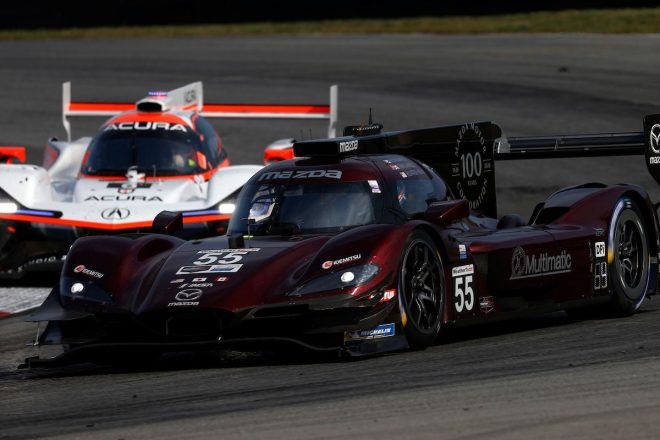 総合4位でフィニッシュしたマツダモータースポーツの55号車マツダRT24-P