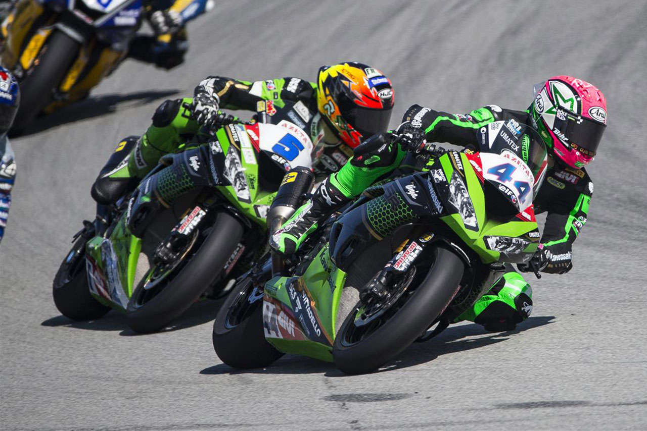 スーパースポーツ世界選手権（WSS）に出場しているルーカス・マヒアス（Kawasaki Puccetti Racing）