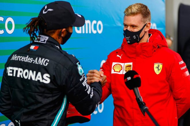 ルイス・ハミルトン（メルセデス）＆ミック・シューマッハー