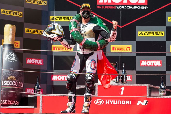 2020年のWSSチャンピオン、アンドレア・ロカテッリ（BARDAHL Evan Bros. WorldSSP Team）