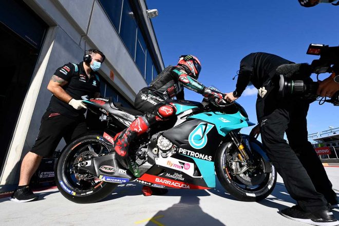 2020年MotoGP第11戦アラゴンGP　ファビオ・クアルタラロ（ペトロナス・ヤマハSRT）