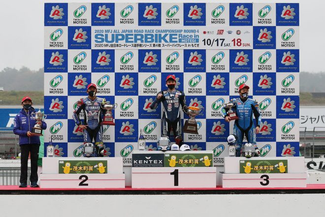 2020年全日本ロード第4戦もてぎ JSB1000 レース1 表彰式