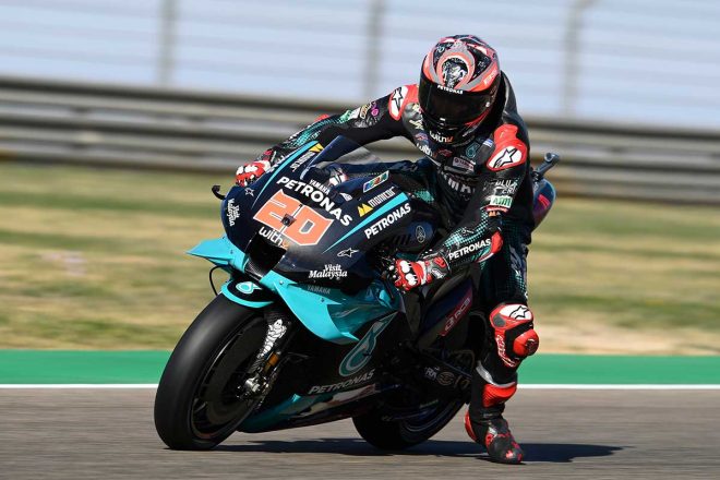 2020年MotoGP第11戦アラゴンGP　ファビオ・クアルタラロ（ペトロナス・ヤマハSRT）