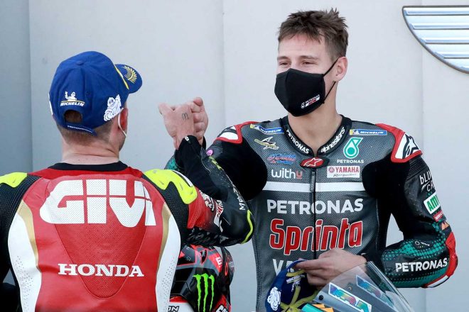 2020年MotoGP第11戦アラゴンGP ファビオ・クアルタラロ(ペトロナス・ヤマハSRT)