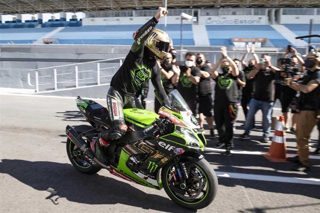 2020年SBK第8戦エストリル（ポルトガル）のレース1で王座を獲得したジョナサン・レイ