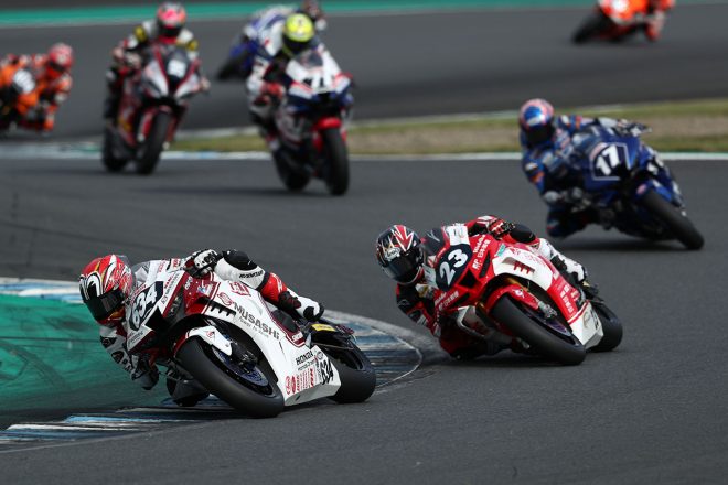 2020年全日本ロード第4戦もてぎ ST1000：トップを走る名越哲平（MuSASHi RT HARC-PRO）