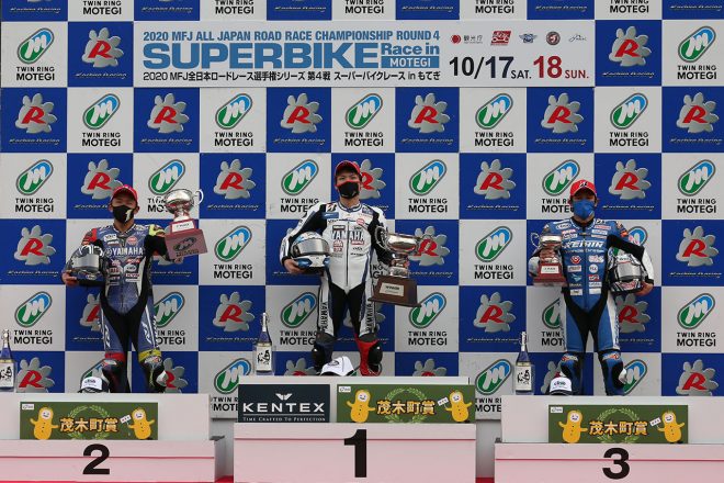 2020年全日本ロード第4戦もてぎ JSB1000 レース2 暫定表彰式