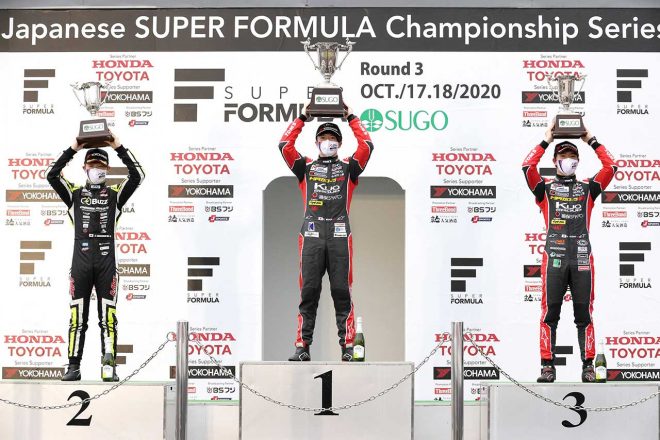 スーパーフォーミュラ・ライツ第8戦表彰台