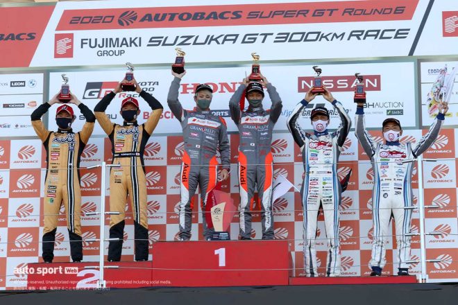 2020年スーパーGT第6戦 鈴鹿 GT300クラス表彰台