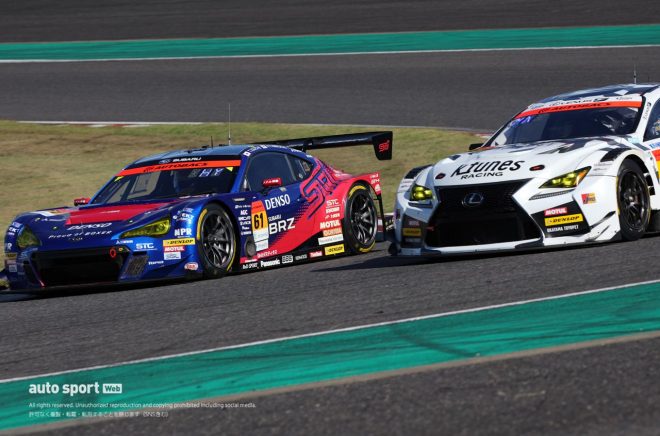 2020年スーパーGT第6戦鈴鹿　ポールスタートのK-tunes RC F GT3をオーバーテイクしたSUBARU BRZ R&D SPORT