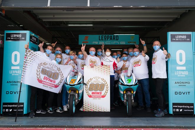 2020年MotoGP第12戦テルエルGP Moto3クラス：NSF250RWでホンダ800勝目を達成したジャウマ・マシア（Leopard Racing）