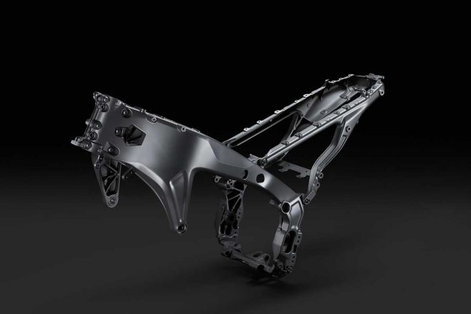 軽量CFアルミダイキャスト製の新フレーム