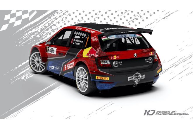 アンドレアス・ミケルセンがドライブする『シュコダ・ファビアRally2 Evo』のレンダリングイメージも公開された