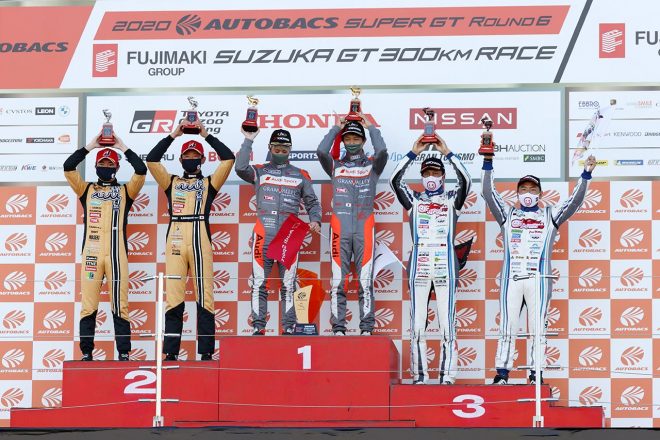 スーパーGT第6戦鈴鹿　表彰台