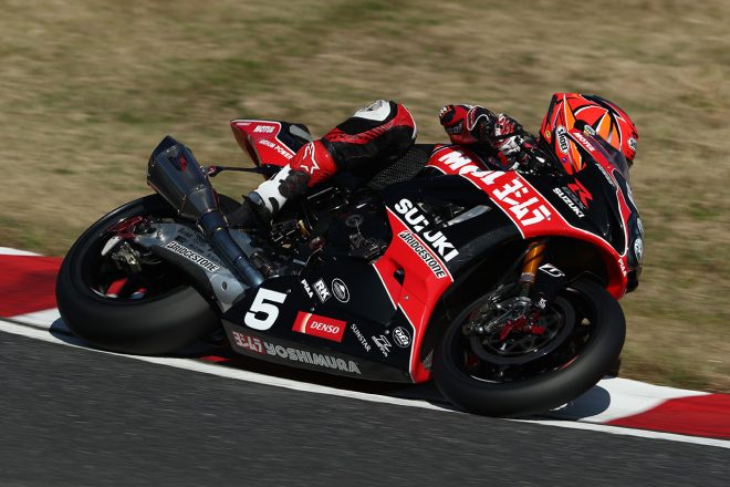 全日本ロードに参戦している渡辺一樹（YOSHIMURA SUZUKI MOTUL RACING）
