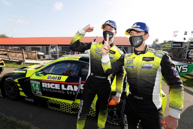 2020ウェザーテック・スプリントカップを獲得したジャック・ホークスワース／アーロン・テリッツ組（エイム・バッサー・サリバン）