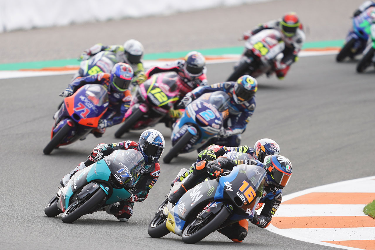 ダンロップタイヤのワンメイクで争われるMoto3クラス