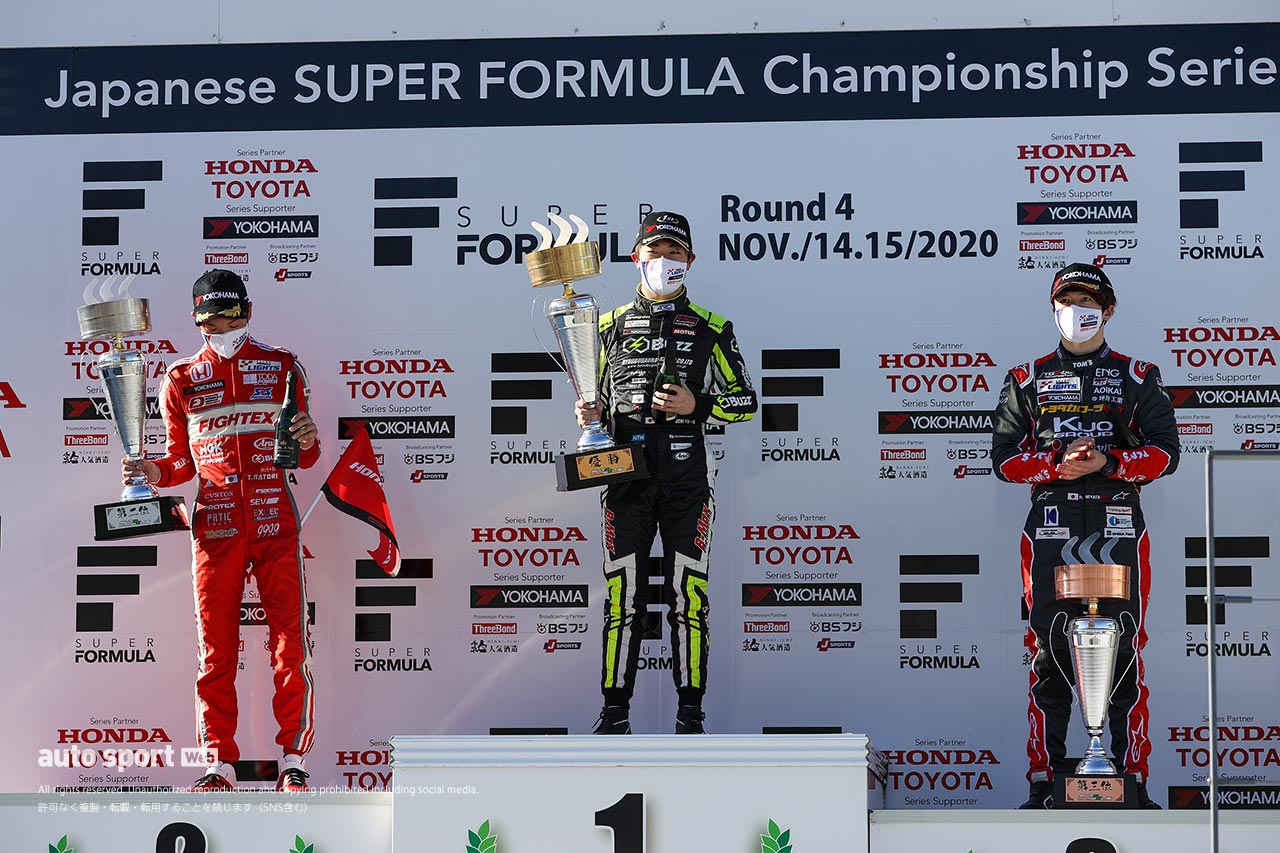スーパーフォーミュラ・ライツ第10戦表彰台