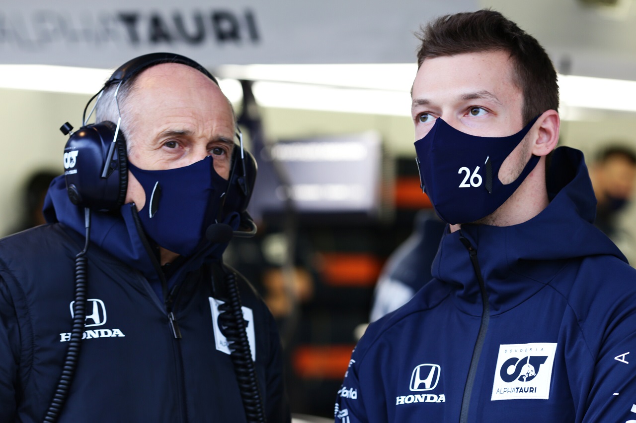 2020年F1第14戦トルコGP　ダニール・クビアト（アルファタウリ・ホンダ）とフランツ・トスト代表