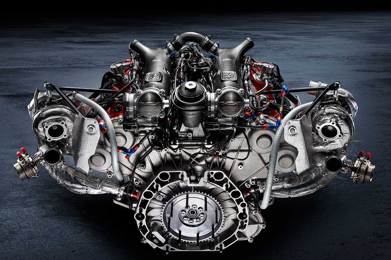 フェラーリ488GTエンジン