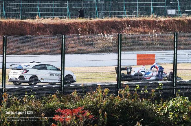 2020年スーパーフォーミュラ第5戦鈴鹿 フォーメーションラップでトラブルによりマシンを停めた関口雄飛（ITOCHU ENEX TEAM IMPUL）