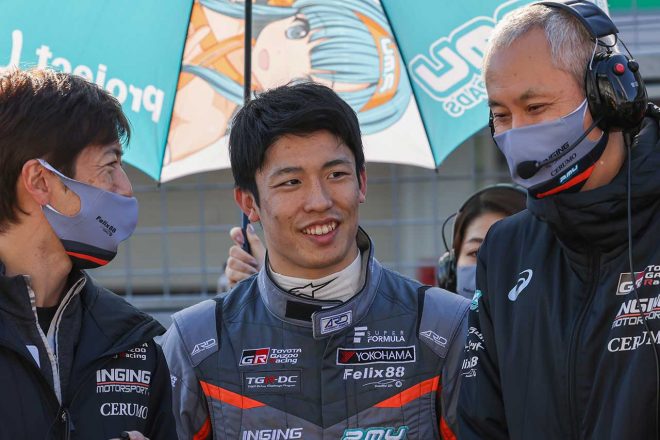 2020年スーパーフォーミュラ第6戦鈴鹿　立川祐路監督と坪井翔（JMS P.MU/CERUMO・INGING）