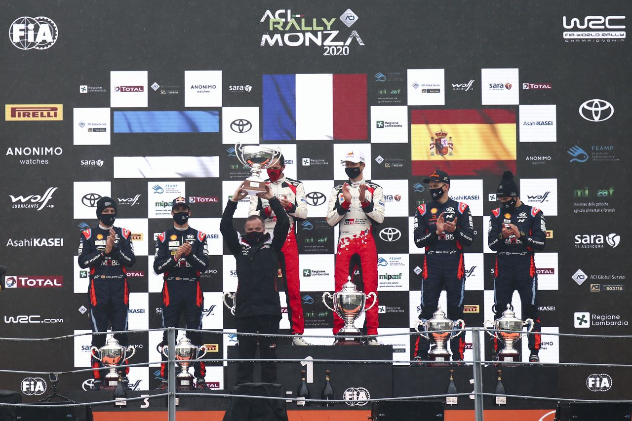 2020WRC第7戦モンツァ 表彰式の様子