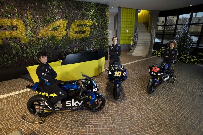 2021年に駆るマシンのカラーリングを公開したスカイ・レーシング・チーム・VR46