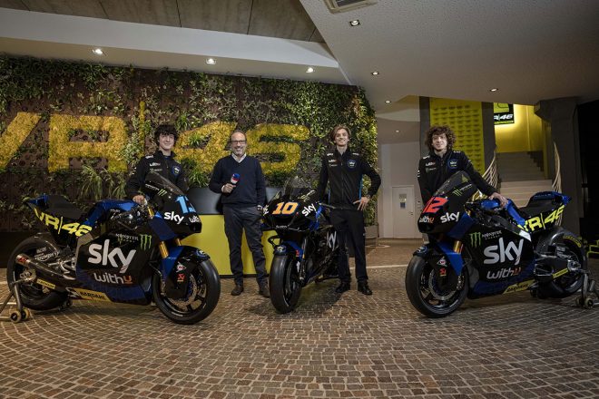 2021年に駆るマシンのカラーリングを公開したスカイ・レーシング・チーム・VR46
