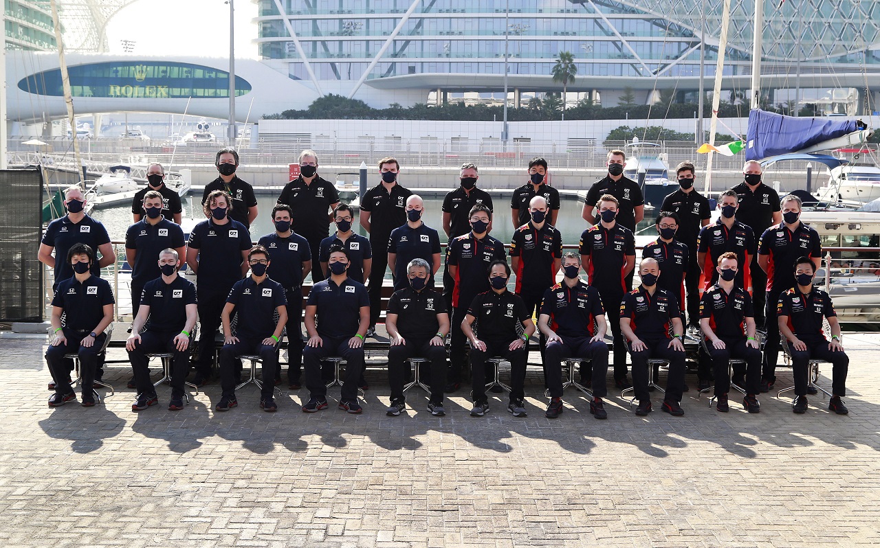 2020年F1第17戦アブダビGP　最終戦にホンダF1が記念撮影