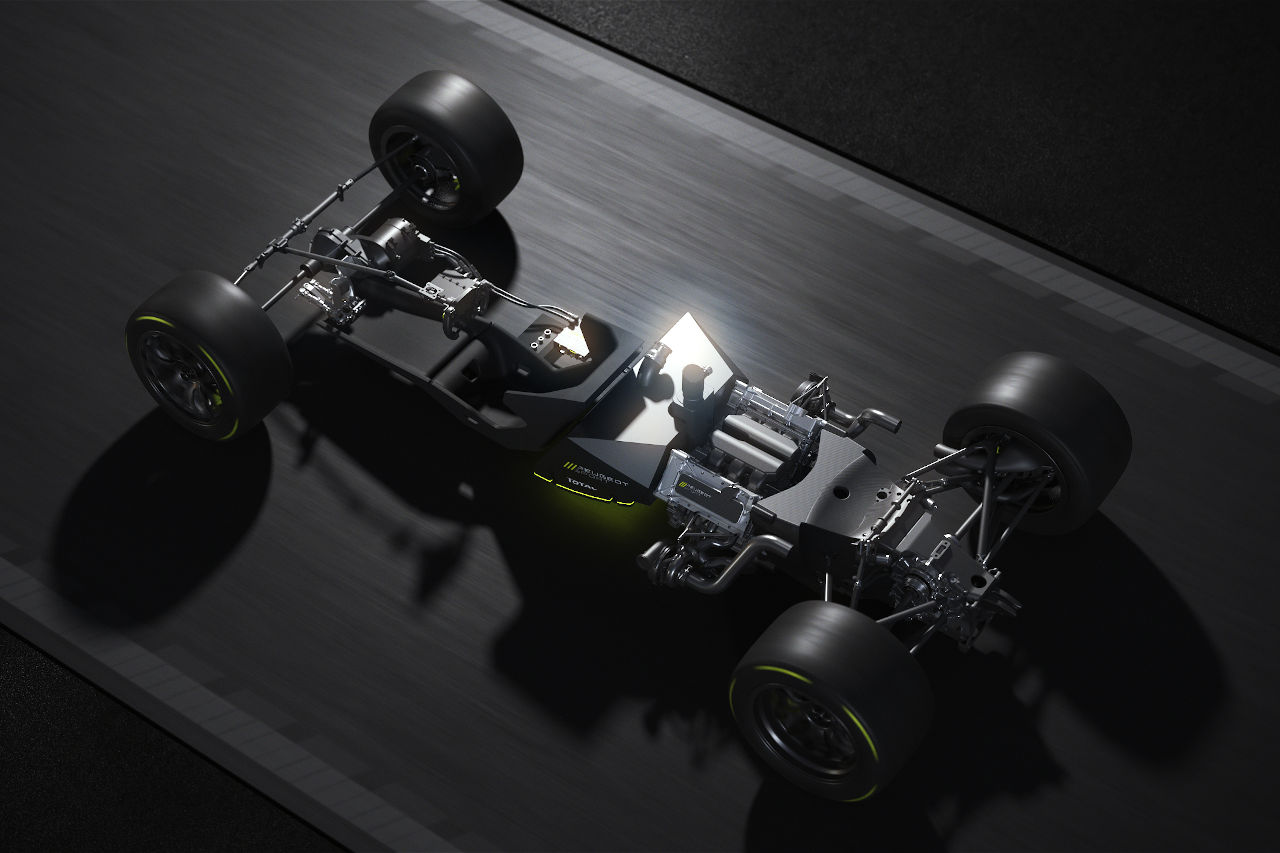 プジョーが公開したLMHパワートレイン『ハイブリッド4 500kW』イメージ