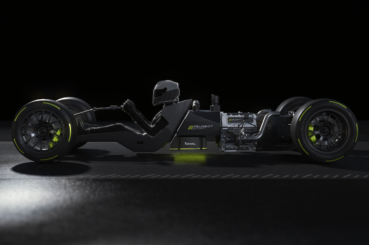 バッテリーはドライバーの後部に置かれるカーボンケーシング内に収められる。