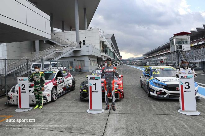 TCRジャパンシリーズ第6戦富士　サタデーシリーズ オーバーオール上位3台
