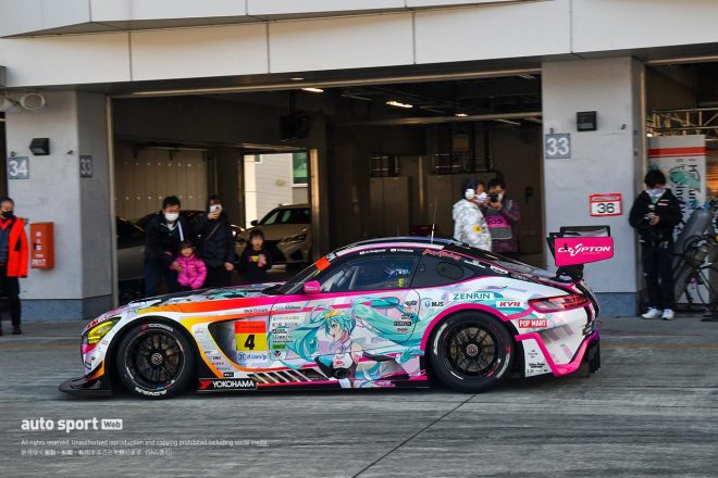 『メルセデスAMG GT3 タイムアタック チャレンジ』でのグッドスマイル 初音ミク AMG