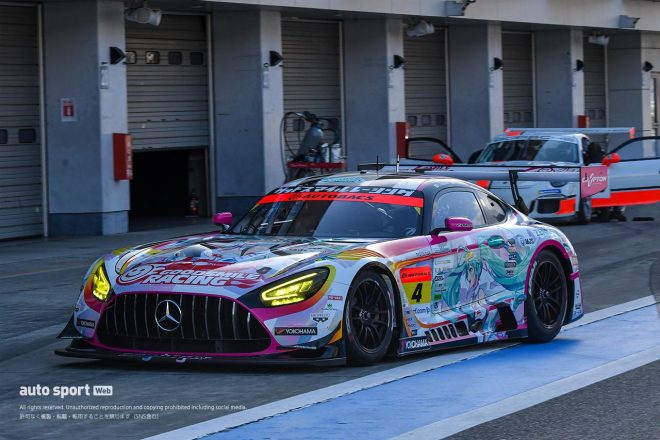 『メルセデスAMG GT3 タイムアタック チャレンジ』でのグッドスマイル 初音ミク AMG