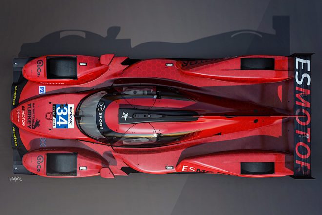 TFスポーツが2021年のELMSで走らせるLMP2マシン、オレカ07・ギブソンのカラーリング