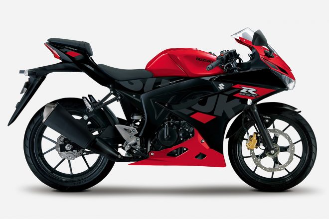 スズキGSX-R125 ABS：赤黒（ストロンガーレッド／タイタンブラック）